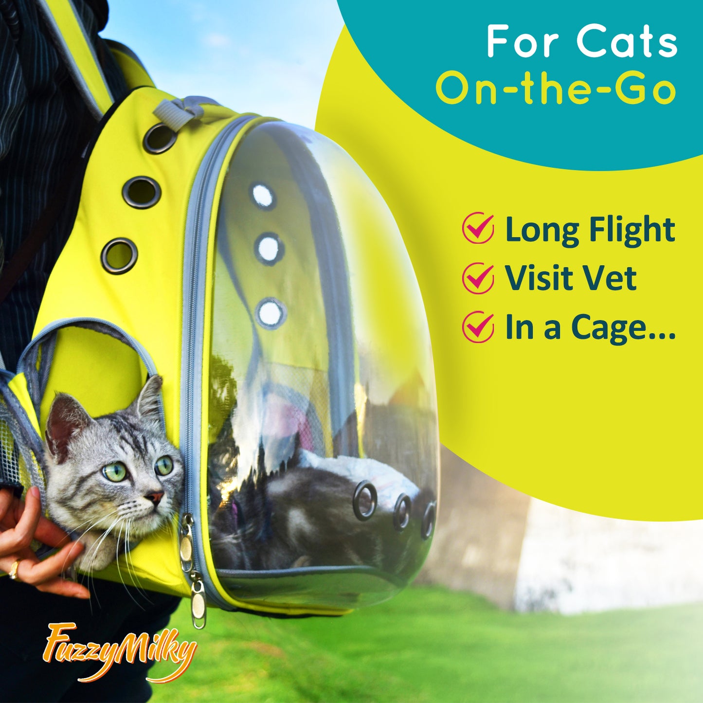 Fuzzymilky Cat Calming Collars (Blue) - 4 Packs Pheromone Calming Collar for Cats