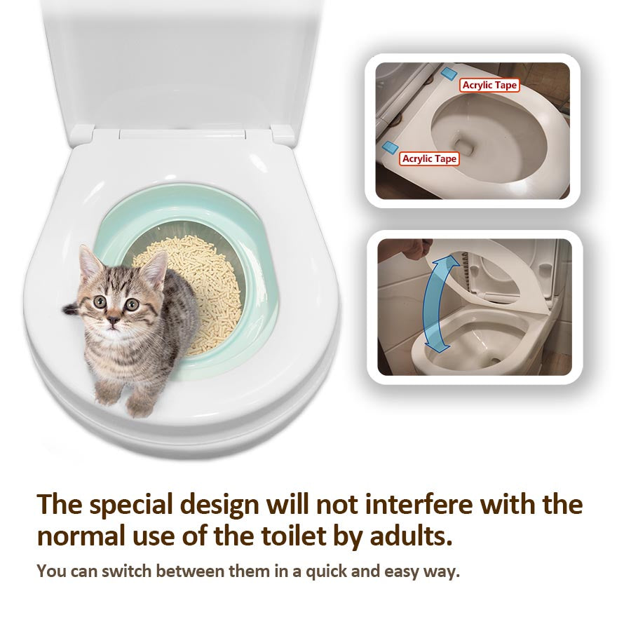 Fuzzymilky Cat Toilet Training Kit  - 2nd Generation | Teach Cat to Use Toilet