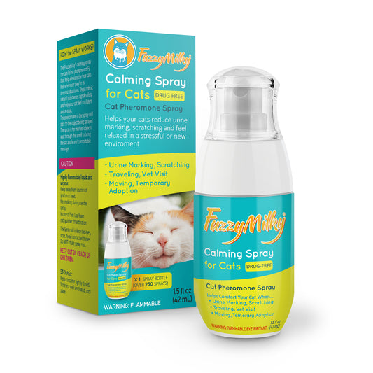 Fuzzymilky Cat Pheromone Calming Spray - 15 fl oz Bottle